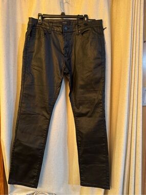 Men's Slim Straight Black Jeans - Classic Casual Fit